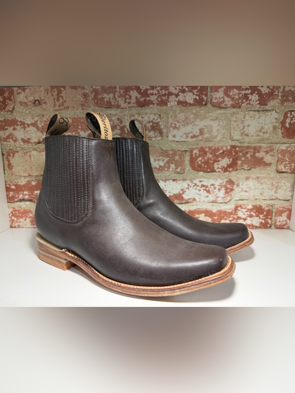 Brown Leather Chelsea Boots - Men